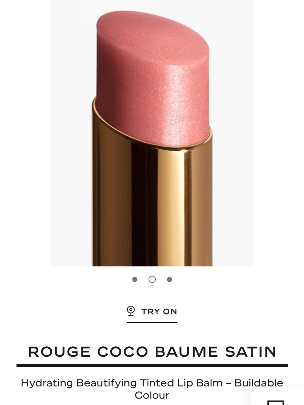 CHANEL Rouge Coco Baume Satin Tinted Balm - Shimmery Rose
